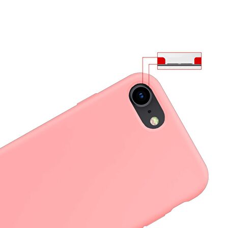 Buff iPhone 8/7 ile Uyumlu Rubber Fit Kılıf Pink Sand