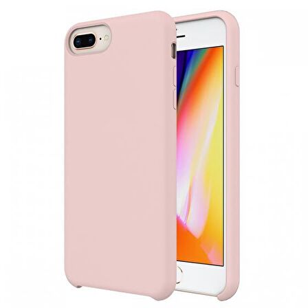 Buff iPhone 8 Plus / 7 Plus ile Uyumlu Rubber Fit Kılıf Pink Sand