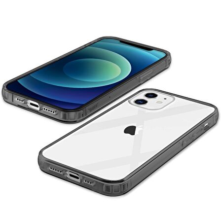 Buff iPhone 12 Mini Air Hybrid Kılıf Smoke Black