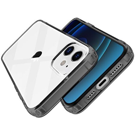 Buff iPhone 12 Mini Air Hybrid Kılıf Smoke Black