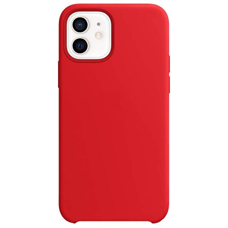 Buff iPhone 12 Mini ile Uyumlu Rubber Fit Kılıf Red