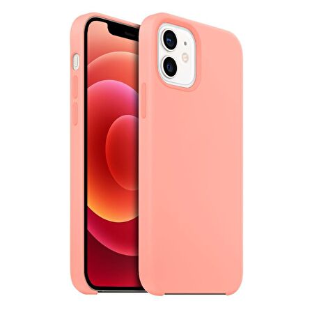 Buff iPhone 12 / 12 Pro Rubber Fit Kılıf Pink Sand