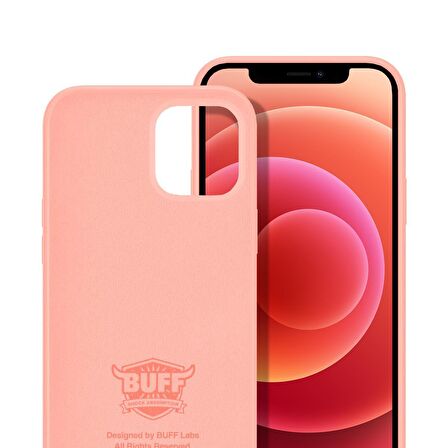 Buff iPhone 12 / 12 Pro Rubber Fit Kılıf Pink Sand