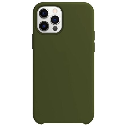Buff iPhone 12 Pro Max ile Uyumlu Rubber Fit Kılıf Military Green