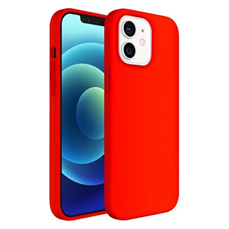 Buff iPhone 12 Mini Rubber S Kılıf Neon Orange