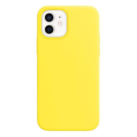 Buff iPhone 12 Mini Rubber S Kılıf Yellow
