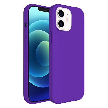 Buff iPhone 12 Mini Rubber S Kılıf Purple