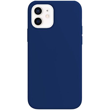 Buff iPhone 12 / 12 Pro ile Uyumlu Rubber S Kılıf Navy Blue