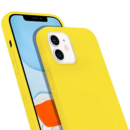 Buff iPhone 11 Rubber S Kılıf Yellow