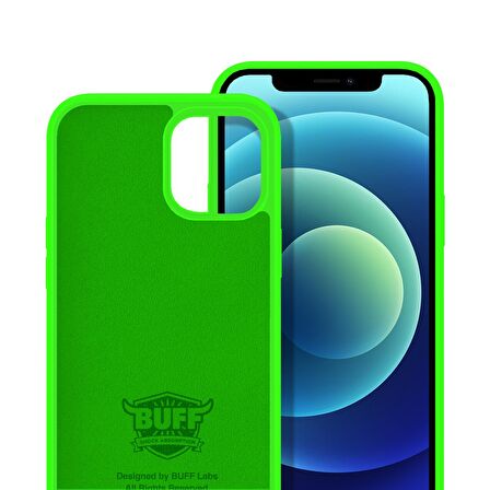 Buff iPhone 12 Mini Rubber S Kılıf Neon Green