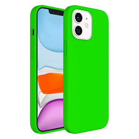 Buff iPhone 11 ile Uyumlu Rubber S Kılıf Neon Yeşil