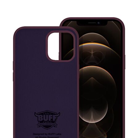 Buff iPhone 12 Pro Max Rubber Fit Kılıf Plum