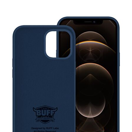 Buff iPhone 12 Pro Max Rubber Fit Kılıf Navy Blue