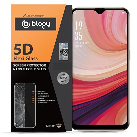 Blogy AX7 ile Uyumlu Flexi 5D Ekran Koruyucu