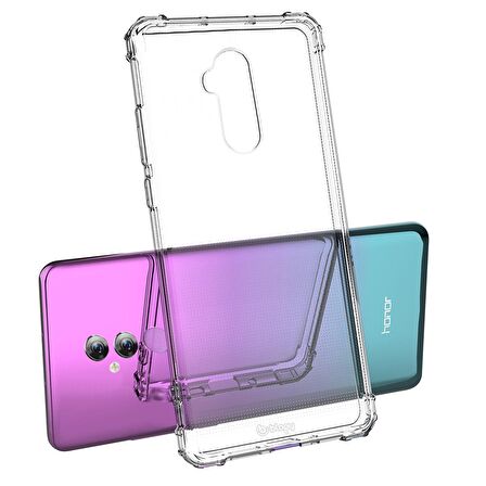 Blogy Mate 20 Lite ile Uyumlu Crystal Fit Kılıf Crystal Clear