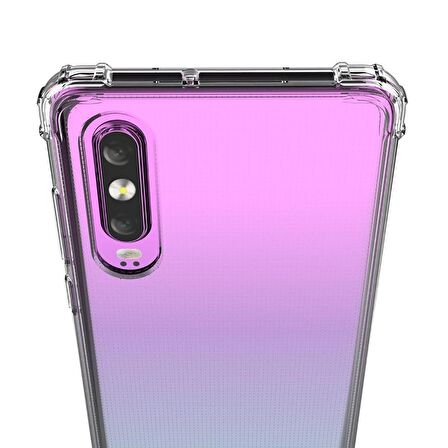 Blogy Huawei P30 Crystal ile Uyumlu Fit Kılıf Crystal Clear