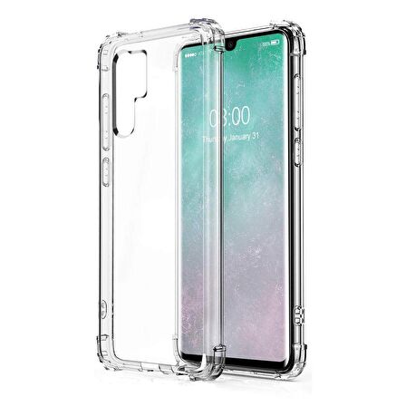 Blogy Huawei P30 Pro ile Uyumlu Crystal Fit Kılıf Crystal Clear