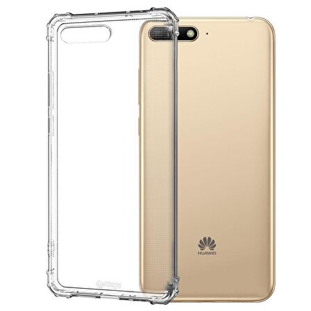 Blogy Huawei Y6 2018 ile Uyumlu Crystal Fit Kılıf Crystal Clear