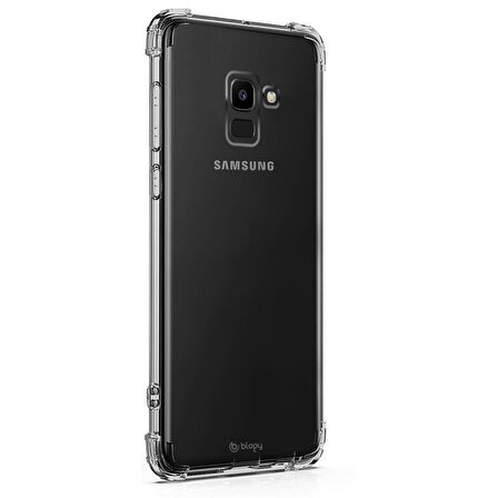 Blogy Galaxy A6 Crystal Fit Kılıf Smoke Black