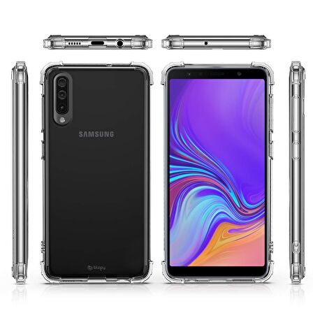 Blogy Galaxy A7 2018 Crystal Fit Kılıf Crystal Clear