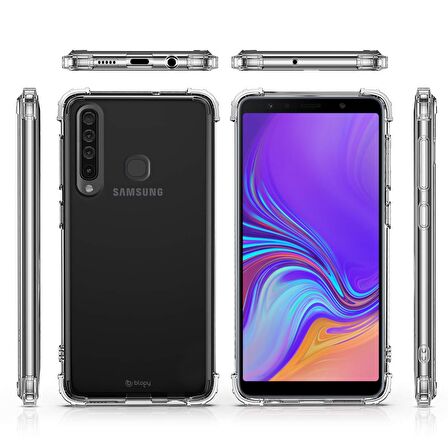 Blogy Galaxy A9 2018 ile Uyumlu Crystal Fit Kılıf Crystal Clear