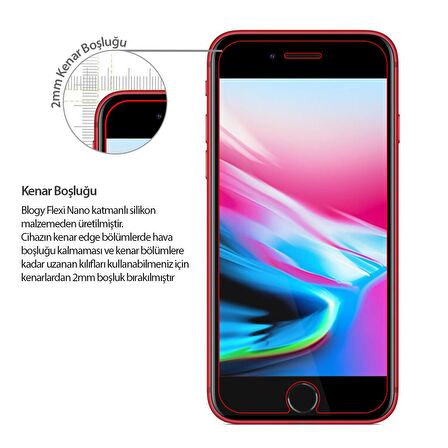 Blogy iPhone 8 Plus / 7 Plus ile Uyumlu Flexi Nano Ekran Koruyucu