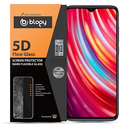 Buff Blogy Xiaomi RedMi Note 8 Pro Flexi 5D Ekran Koruyucu