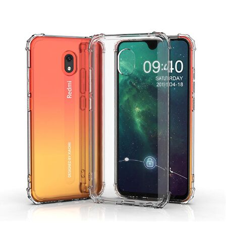 Blogy Xiaomi RedMi 8A Crystal Fit Kılıf Crystal Clear