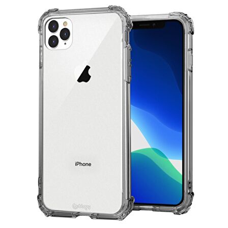 Blogy iPhone 11 Pro Max ile Uyumlu Crystal Fit Kılıf Smoke Black