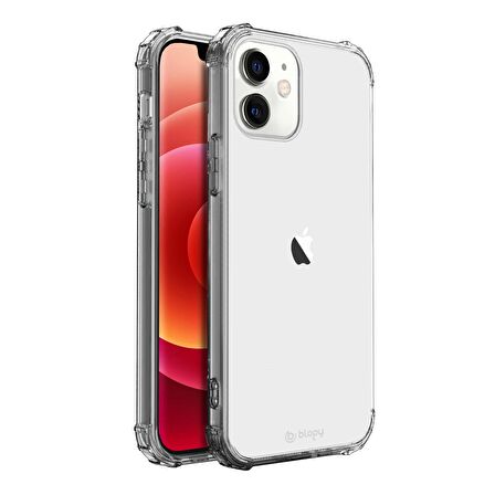 Blogy iPhone 12/ 12 Pro ile Uyumlu Crystal Fit Kılıf Crystal Clear