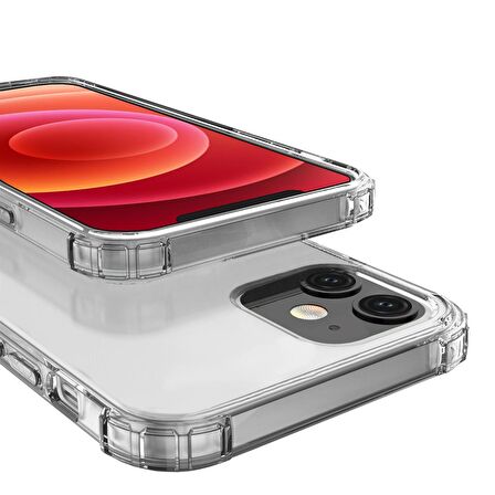 Blogy iPhone 12/ 12 Pro ile Uyumlu Crystal Fit Kılıf Crystal Clear