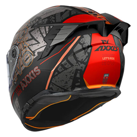 Axxis Kapalı Kask Hawk Evo Sv B5 Let's Ride Mat Kırmızı