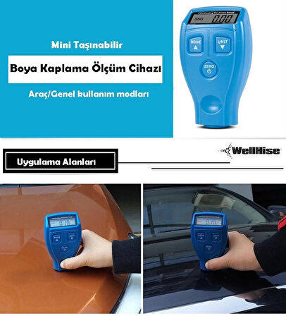 WellHise GM200A Boya / Kaplama Kalınlık Ölçer