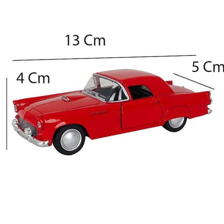 Nostaljik 1955 Ford Metal Çek Bırak Araba Kırmızı Kapılar Açılır ( 1/36 Ölçek )