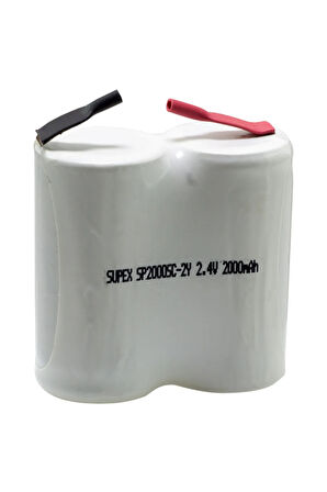 SUPEX 2Lİ YANYANA SÜPÜRGE PİLİ 2.4 V 2000 MA (4108)