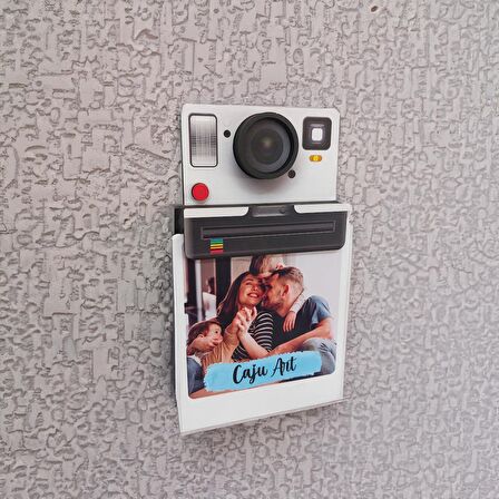 CajuArt Vintage Retro Kamera Fotoğraf Makinesi Şeklinde Ahşap Duvar Fotoğraf Kağıt Tutucu Dekor