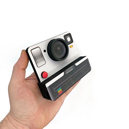 CajuArt Vintage Retro Kamera Fotoğraf Makinesi Şeklinde Ahşap Duvar Fotoğraf Kağıt Tutucu Dekor