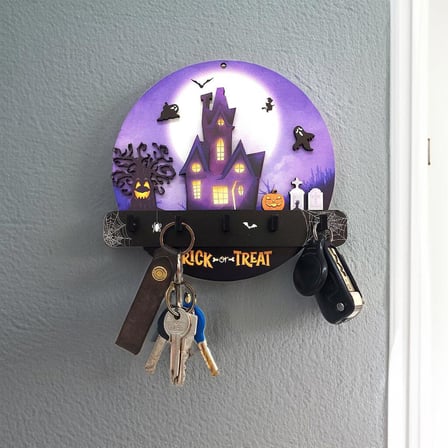 CajuArt Halloween Cadılar Bayramı Temalı Duvar Dekor Askılık Anahtarlık