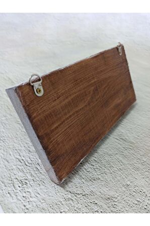 Dekoratif Ahşap Anahtarlık Askılık Çiçek Motif Döşeme