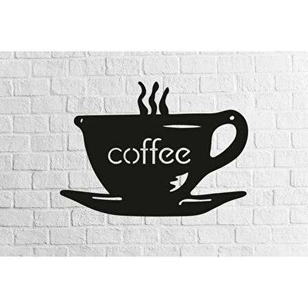 Dekoratif Coffee Cup Kahve Fincan Ahşap Duvar Tablo Dekor