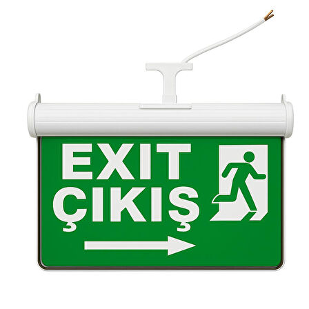 SEVİMSEL IŞIKLI YÖN TABELASI SAĞ SOL YÖNLÜ EXIT / ÇIKIŞ TABELASI (ACİL DURUM İŞARETİ)