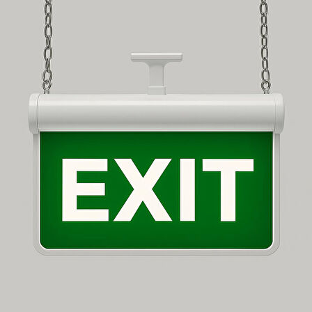 SEVİMSEL IŞIKLI YÖN TABELASI YÖNSÜZ EXIT / ÇIKIŞ TABELASI (ACİL DURUM İŞARETİ)