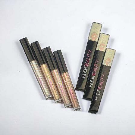 HUDABEAUTY sıvı aydınlatıcı parlak  4 LÜ paket ve 4 farklı renk