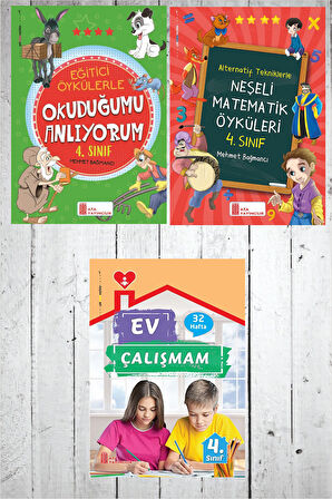 4.Sınıf Ev Çalışmalarım+Okuduğumu Anlıyorum+Neşeli Matematik Öyküleri