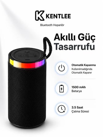 Yüksek Sesli Işıklı Taşınabilir TWS Bluetooth Hoparlör Şarjlı Kablosuz Speaker USB SD Destekli