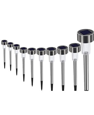 Metal Gövdeli Solar Bahçe Lambası 10'lu