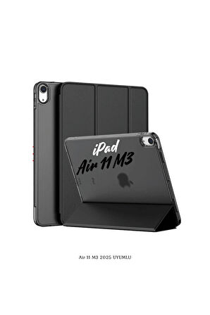 iPad Air 11 2025 M3 Çip Uyumlu Katlanabilir Standlı Smart Cover Fuchsia Tablet Kılıfı