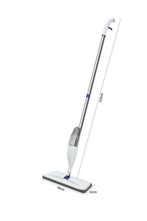 Sprey Mop 3 Adet Mikrofiber Mop Paspas Su Deterjan Püskürtmeli Temizlik Seti