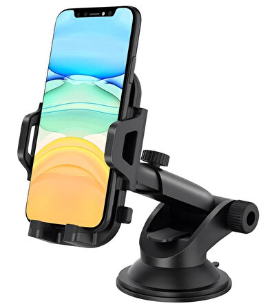 Araç İçi Uzayabilen Ayarlanabilir Vantuzlu Telefon Tutucu Cam ve Torpido İçin