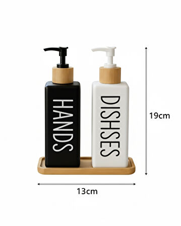 Kapris Dmr-8889 2Li Bambu Tabaklı Kare Cam Sabunluk